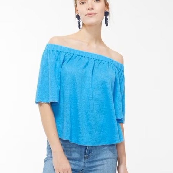 Chico's Tops - Chico's Linen Off-Shoulder Top